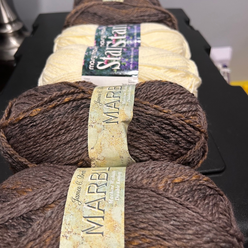 Rustic Brown and Tan Yarn for Crafting